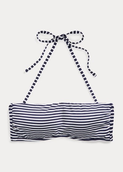 Tops Ralph Lauren Mujer Azul Marino - Striped Bandeau - ZHAYR6801